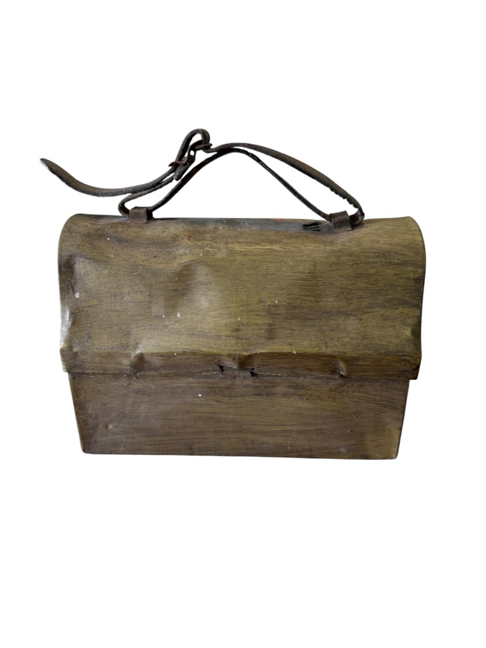 Vintage 1950's Green ish Brown Metal LunchBox Purse Evening Bag Lady Bug VTG - Picture 4 of 9